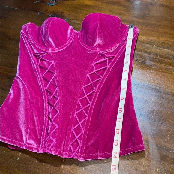 NWT SAVAGE X FENDY FUCHSIA VELVET CORSET💗 - Picture 6 of 9